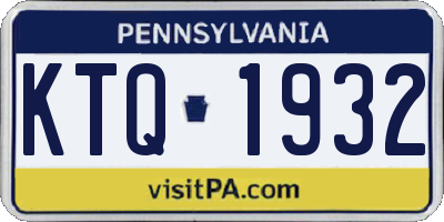 PA license plate KTQ1932