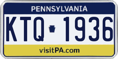 PA license plate KTQ1936