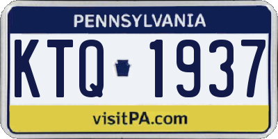 PA license plate KTQ1937