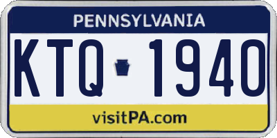 PA license plate KTQ1940