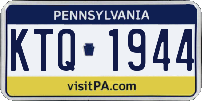 PA license plate KTQ1944