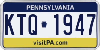 PA license plate KTQ1947