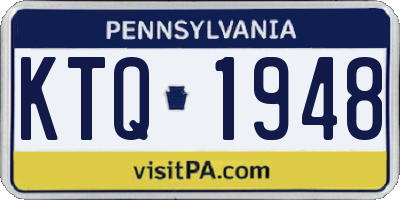 PA license plate KTQ1948