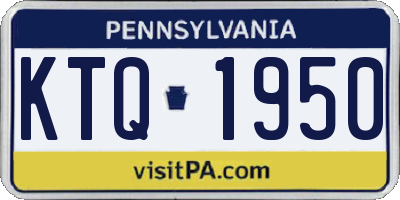 PA license plate KTQ1950