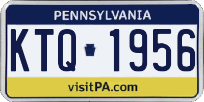 PA license plate KTQ1956