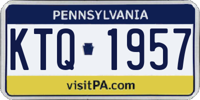 PA license plate KTQ1957