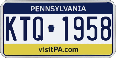 PA license plate KTQ1958