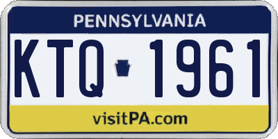 PA license plate KTQ1961