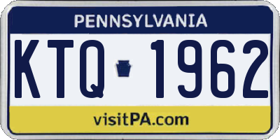 PA license plate KTQ1962