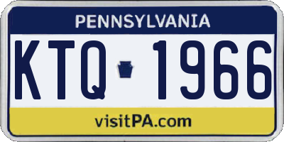 PA license plate KTQ1966