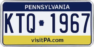 PA license plate KTQ1967