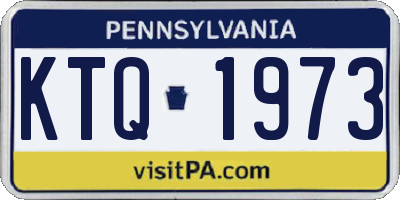 PA license plate KTQ1973
