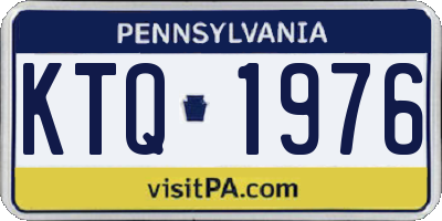 PA license plate KTQ1976