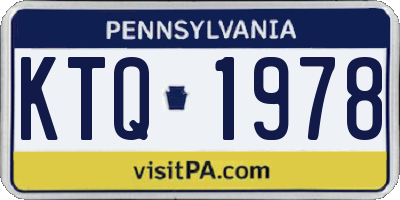 PA license plate KTQ1978
