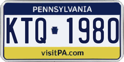 PA license plate KTQ1980