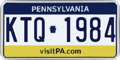 PA license plate KTQ1984