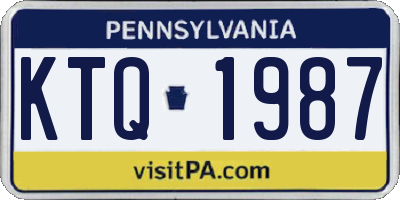 PA license plate KTQ1987