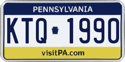 PA license plate KTQ1990