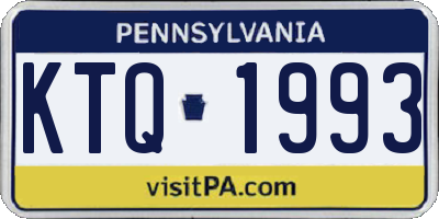 PA license plate KTQ1993