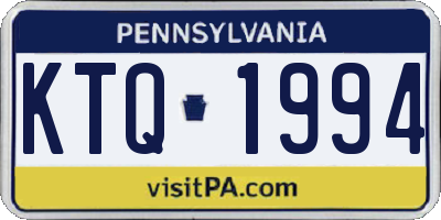 PA license plate KTQ1994