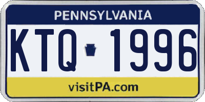 PA license plate KTQ1996