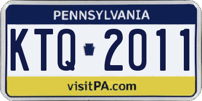 PA license plate KTQ2011