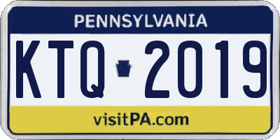 PA license plate KTQ2019