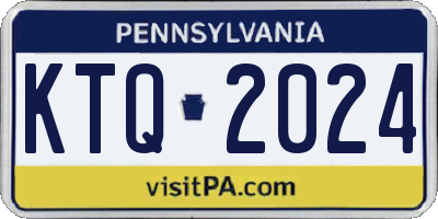 PA license plate KTQ2024