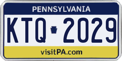 PA license plate KTQ2029