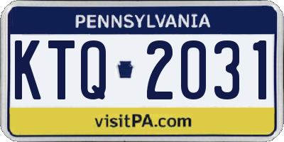 PA license plate KTQ2031