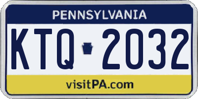 PA license plate KTQ2032