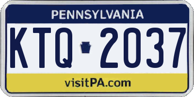 PA license plate KTQ2037