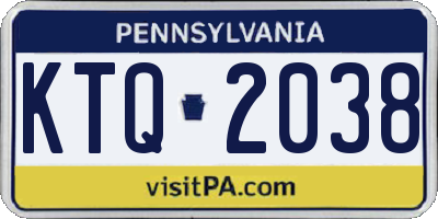 PA license plate KTQ2038