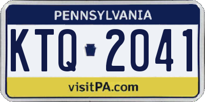 PA license plate KTQ2041