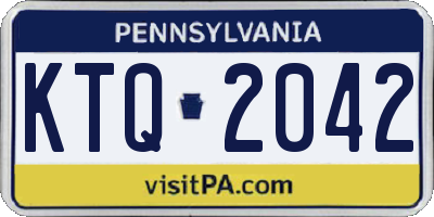 PA license plate KTQ2042