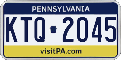 PA license plate KTQ2045