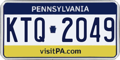PA license plate KTQ2049