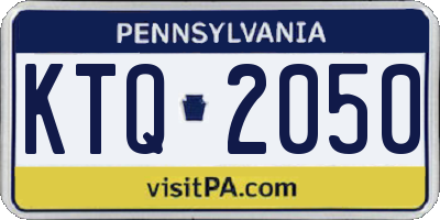PA license plate KTQ2050