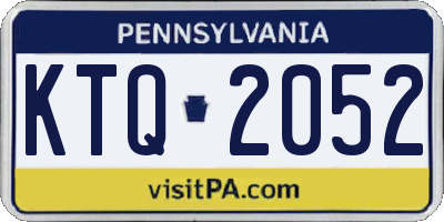 PA license plate KTQ2052