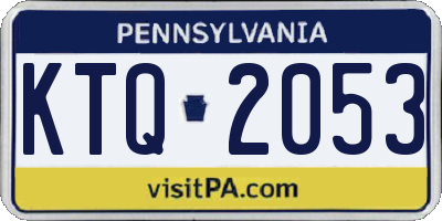 PA license plate KTQ2053