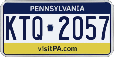 PA license plate KTQ2057
