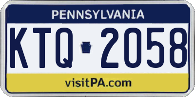 PA license plate KTQ2058