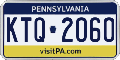 PA license plate KTQ2060