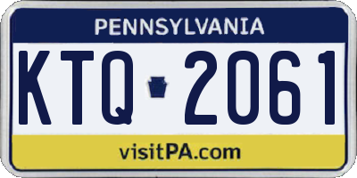 PA license plate KTQ2061