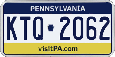 PA license plate KTQ2062