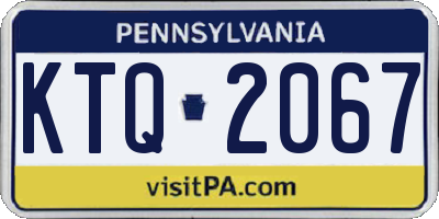PA license plate KTQ2067