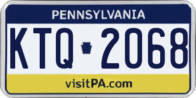 PA license plate KTQ2068