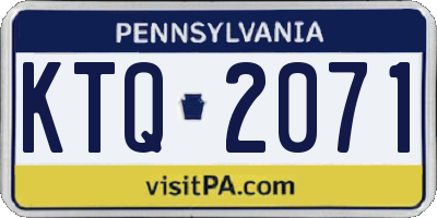 PA license plate KTQ2071