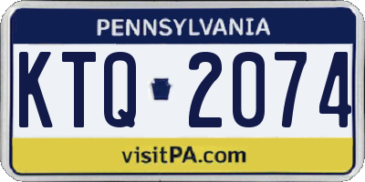 PA license plate KTQ2074