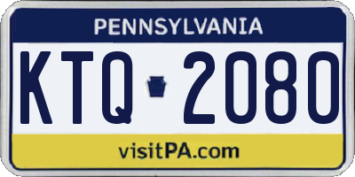 PA license plate KTQ2080